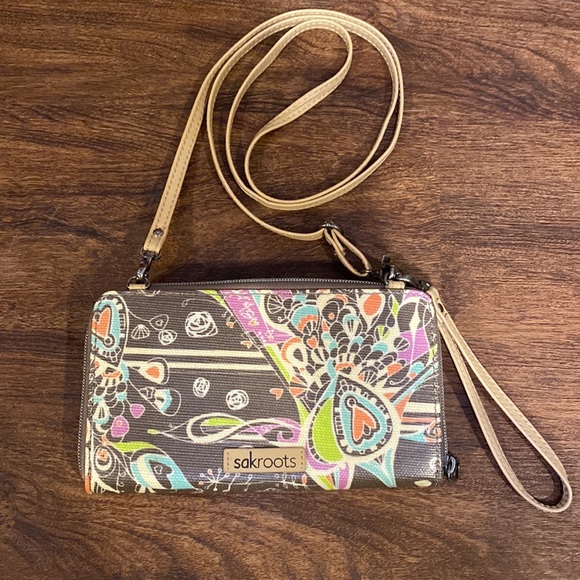 Sakroots | Slate Songbird Artist Circle Crossbody Clutch Purse-NWOT - Picture 5 of 16